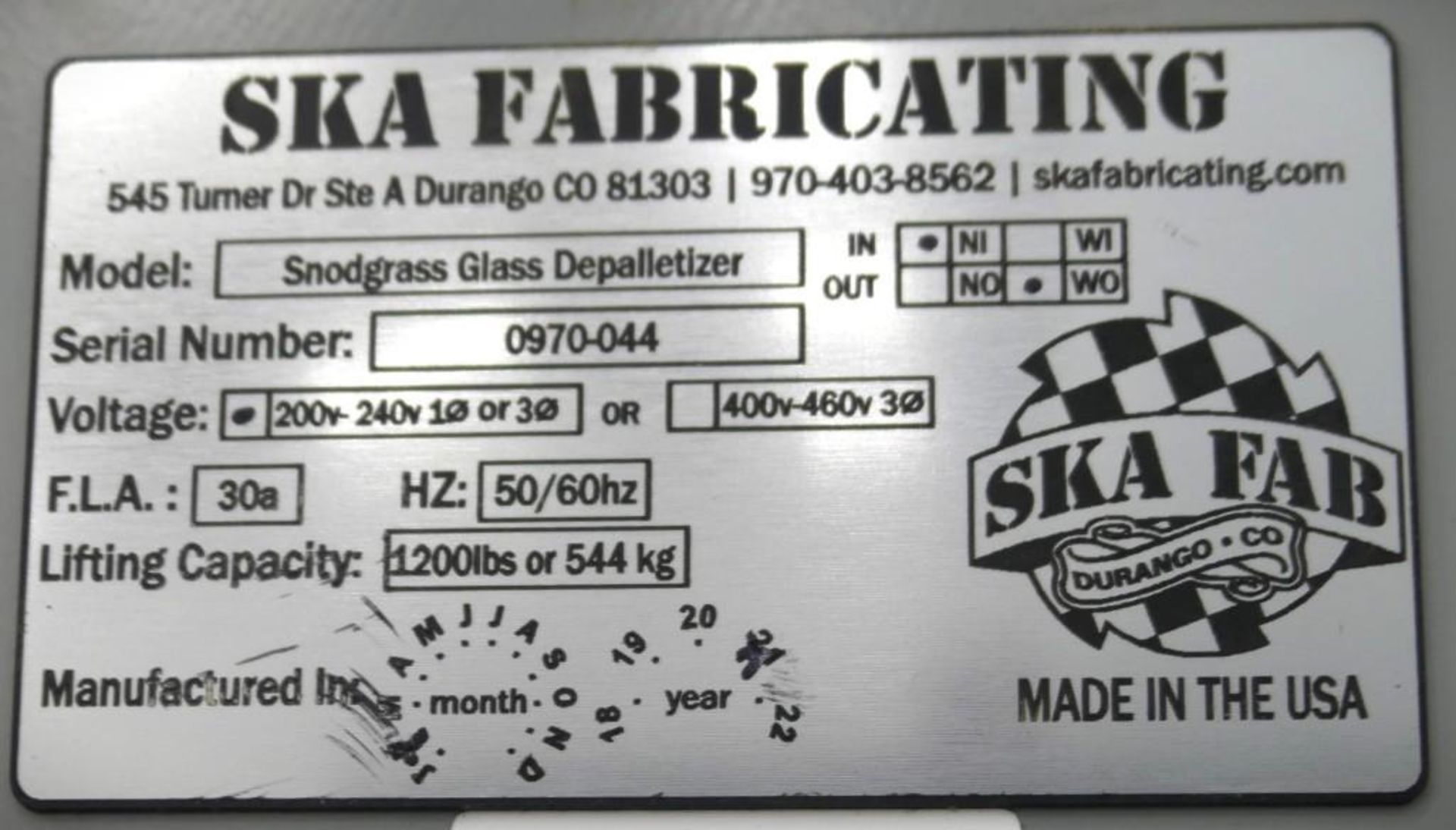 SKA Snodgrass HD Depalletizer Glass Bottles - Image 67 of 67