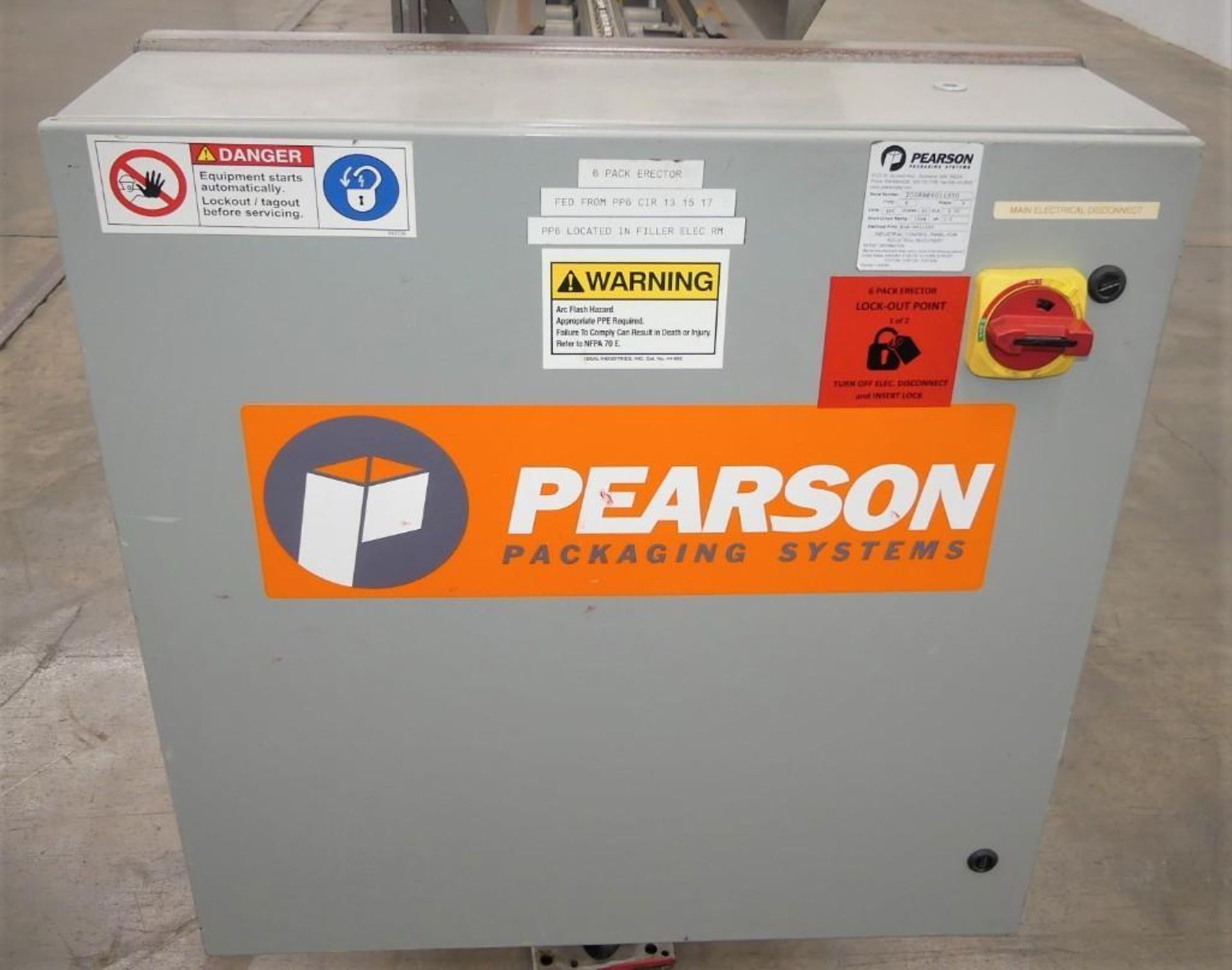 2008 Pearson BE60 6-Pack Beverage Carrier Erector with Twin Lane Conveyor - Image 30 of 39