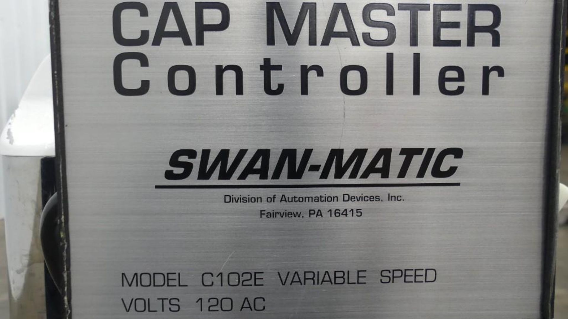 Used Swan-Matic C102E Cap Master Variable Speed Tabletop Capper - Image 11 of 15