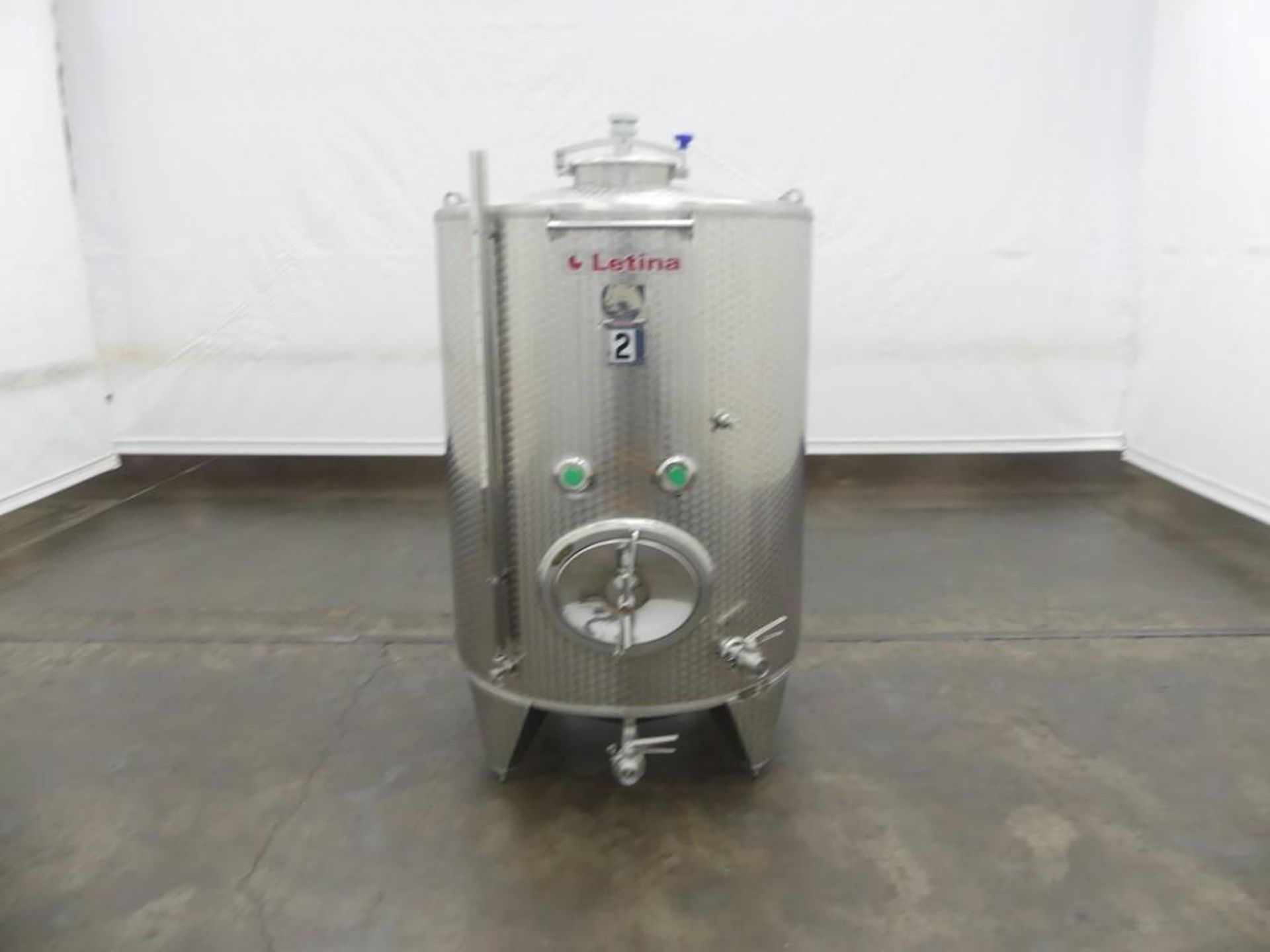 Letina 525 Gallon Stainless Steel Dimple Jacketed Tank