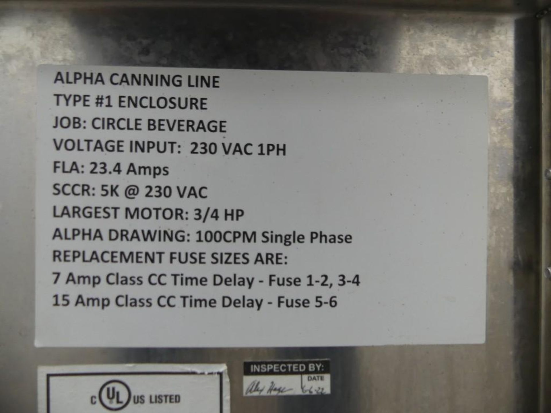 Alpha Beverage Cannon Stainless Steel Servo Filler and Can Seamer - Image 29 of 53