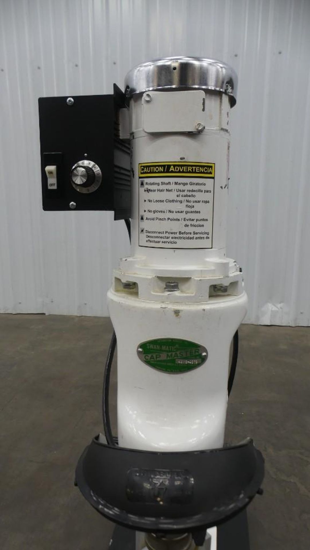 Used Swan-Matic C102E Cap Master Variable Speed Tabletop Capper - Image 9 of 15