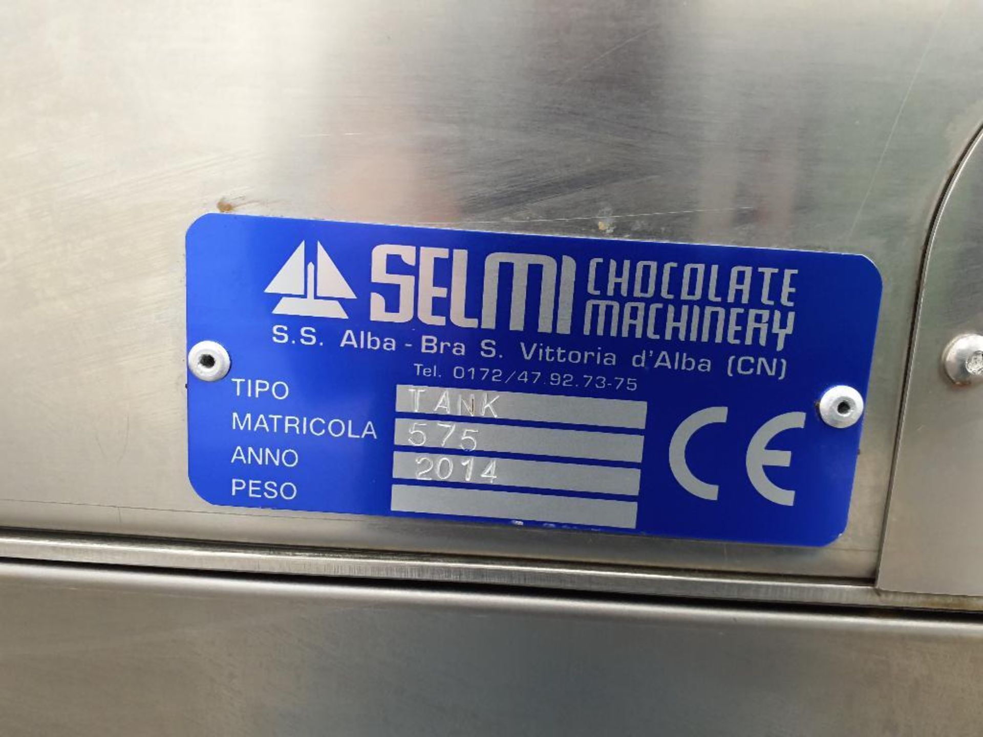 Selmi 200 Kg Stainless Steel Chocolate Tank Mixer and Melter - Image 14 of 15