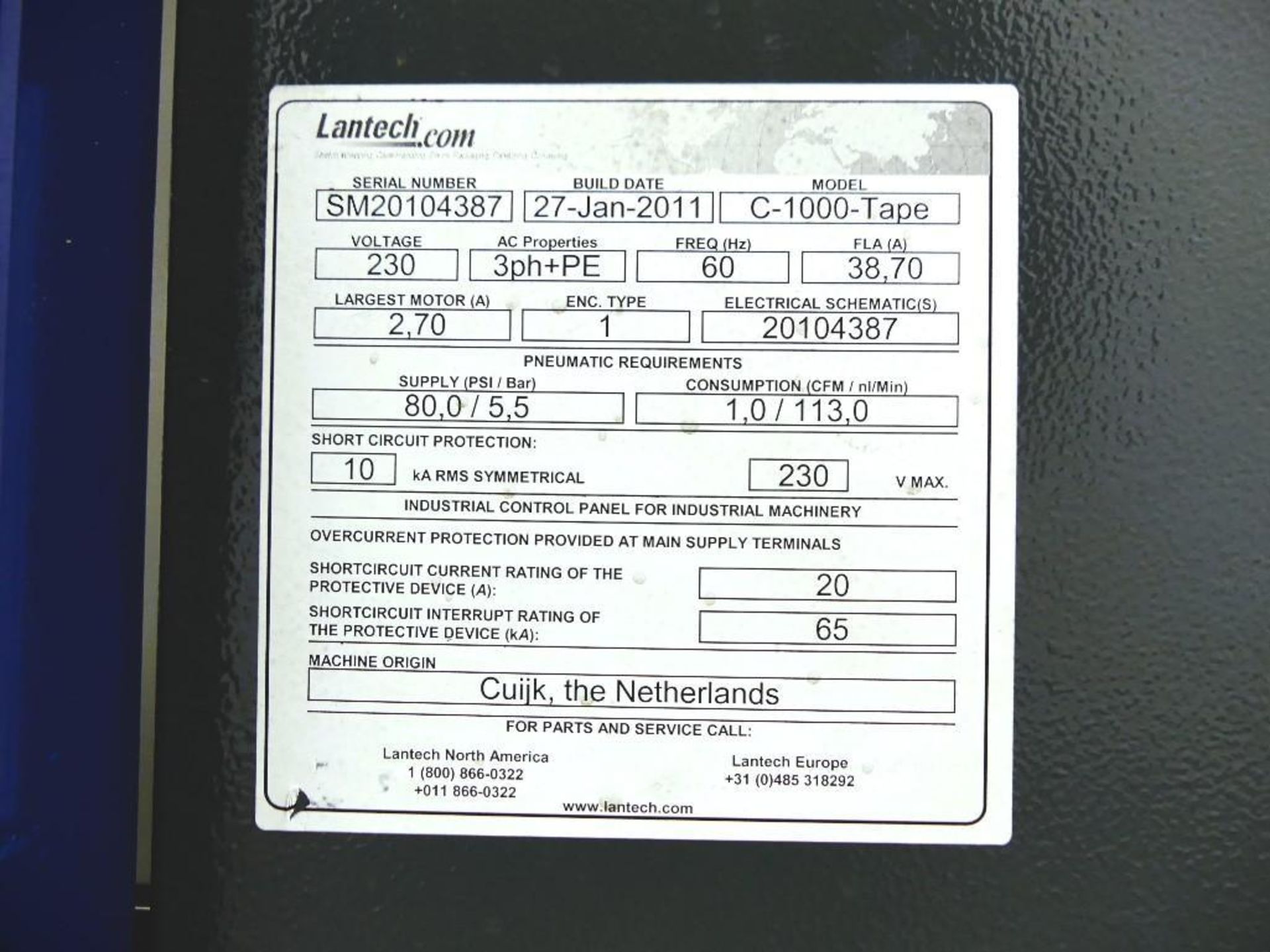 Lantech C-1000 Tape Bottom Seal Automatic Case Erector - Image 27 of 40