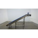 142.5" L by 33" W Blue Belt Incline Conveyor