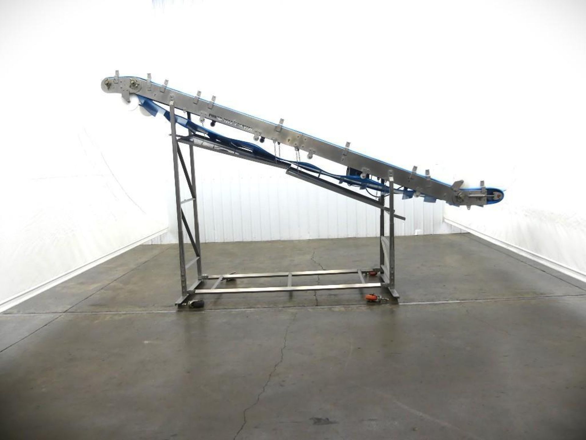 Power Belt Systems 18' L by 28" W Cleated Decline Conveyor