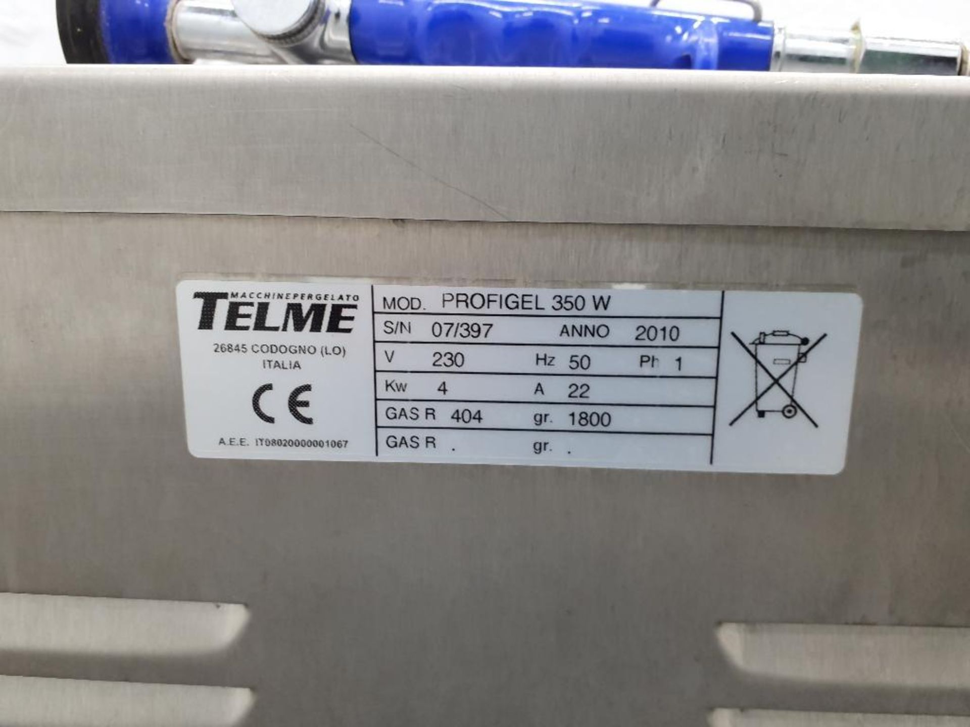 Telme Corema Profigel 350 W Vertical Batch Freezer - Image 10 of 13
