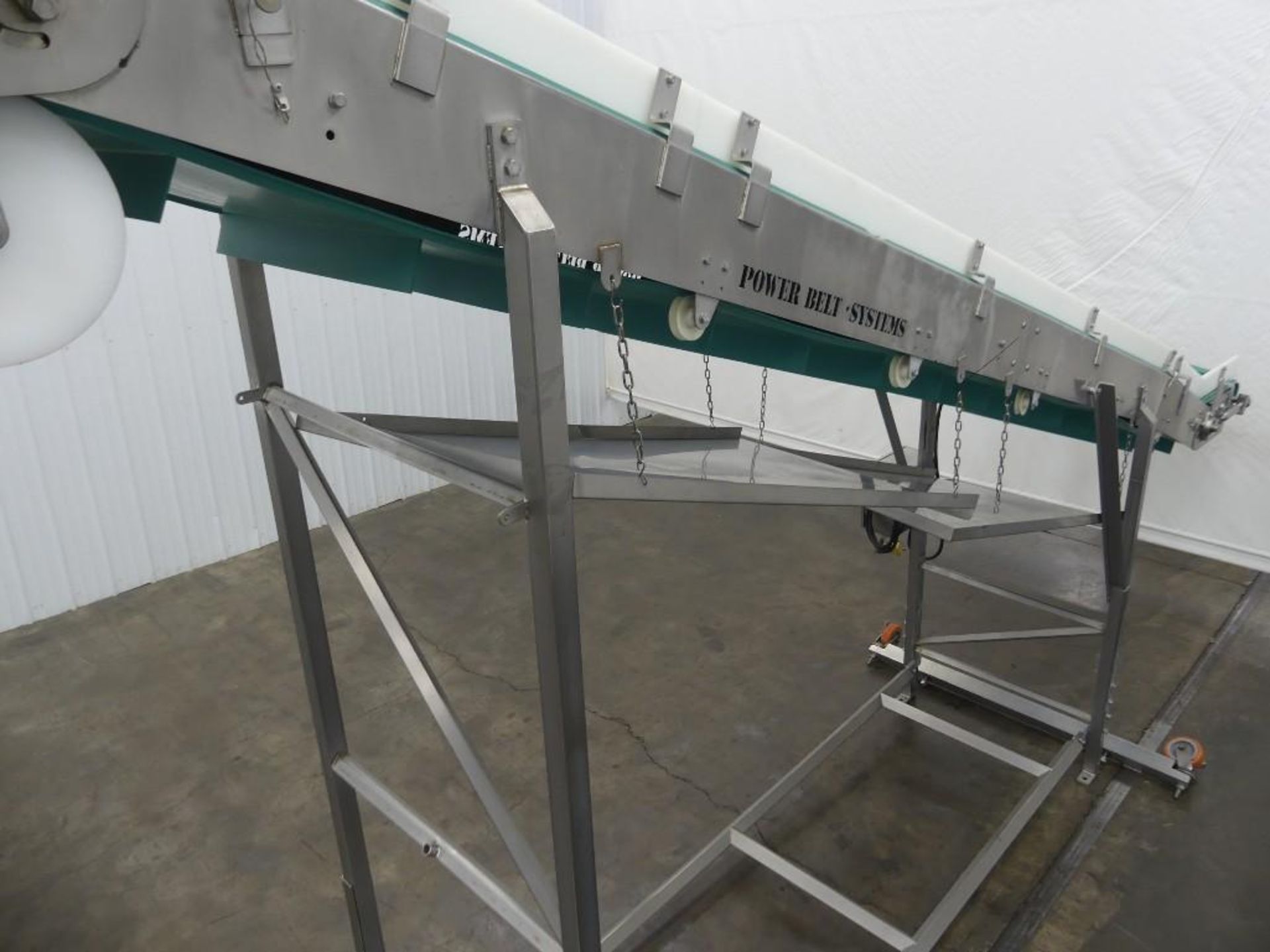 Power Belt Systems 18' L by 24" W Cleated Decline Conveyor - Image 9 of 20