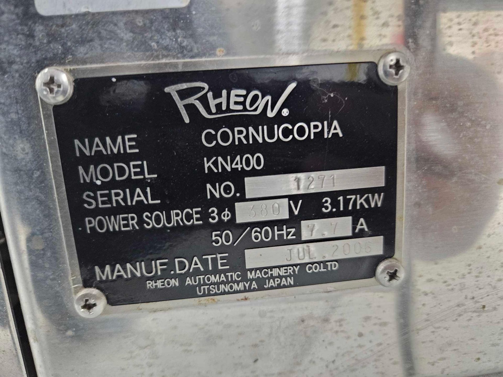 RHEON KN-400 Cornucopia Encruster - Image 25 of 30