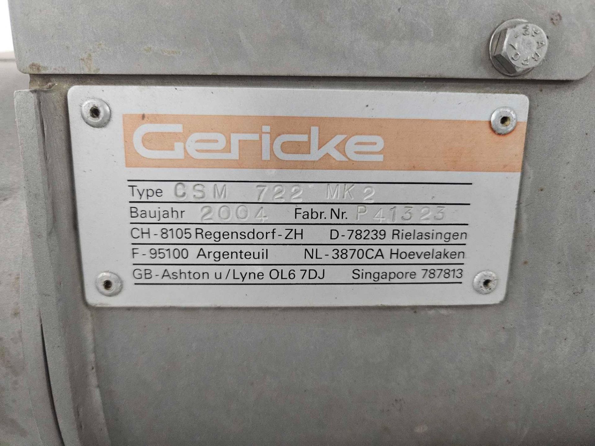 Gericke CSM 722 MK2 Centrifugal Sifter - Image 5 of 10
