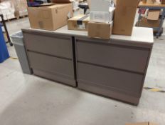 (6) 2 Drawer Cabinets