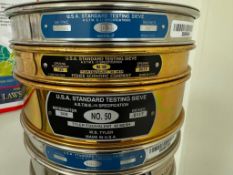 Testing Sieve lab VWR Tyler Advantech ASME Multiple sizes with bottom plate and top cover