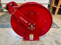 Reelcraft 5PG04 air reel with red OEM hose 1-2 inch hose and fittings