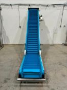 Custom Big Blue Cleated Incline Conveyor