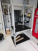 (2) Aluminum Frames on casters