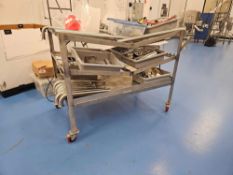 3 Tier Stainless Steel Parts Cart on Casters