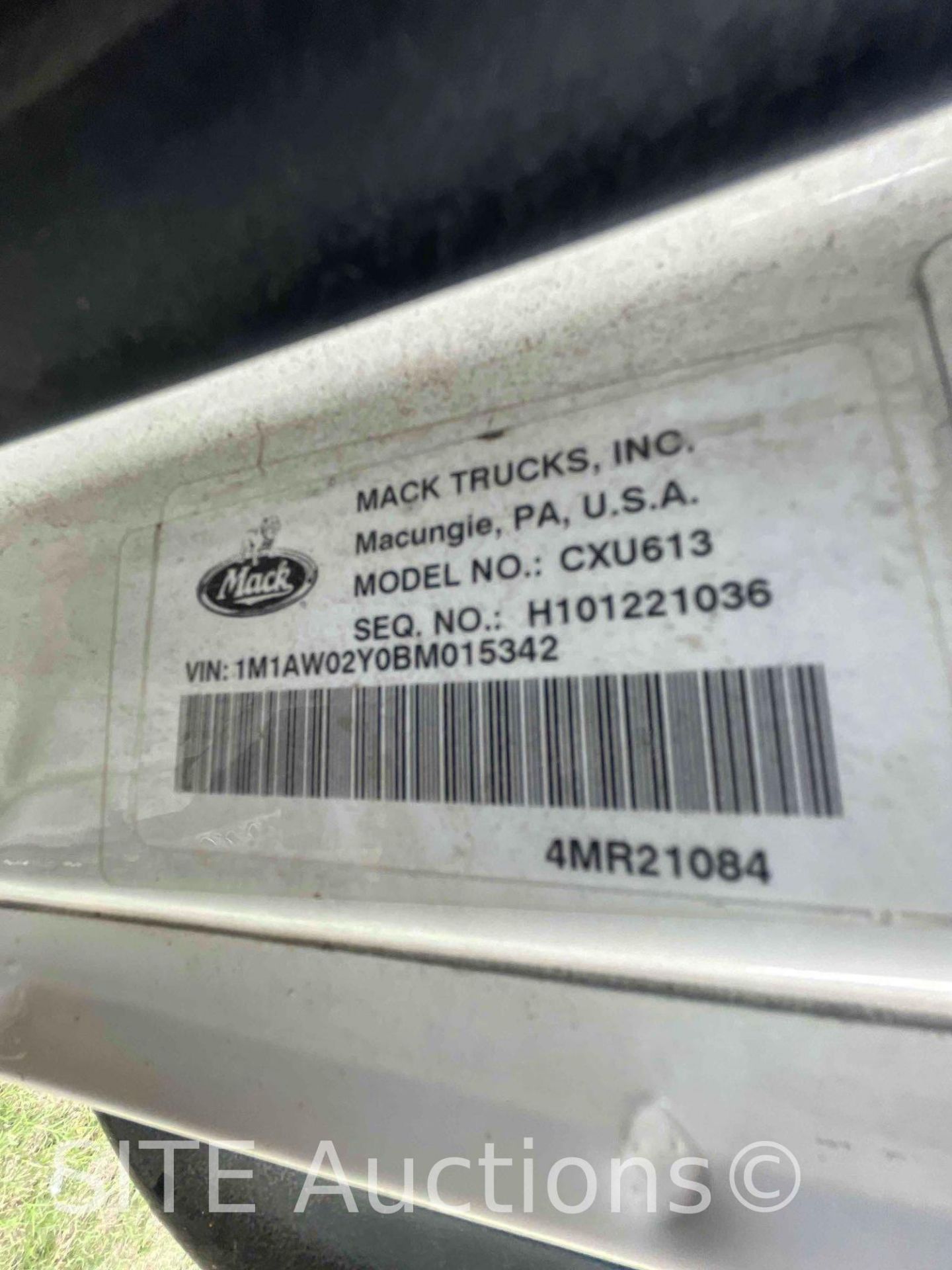 2011 Mack CXU613 T/A Dump Truck - Image 12 of 12