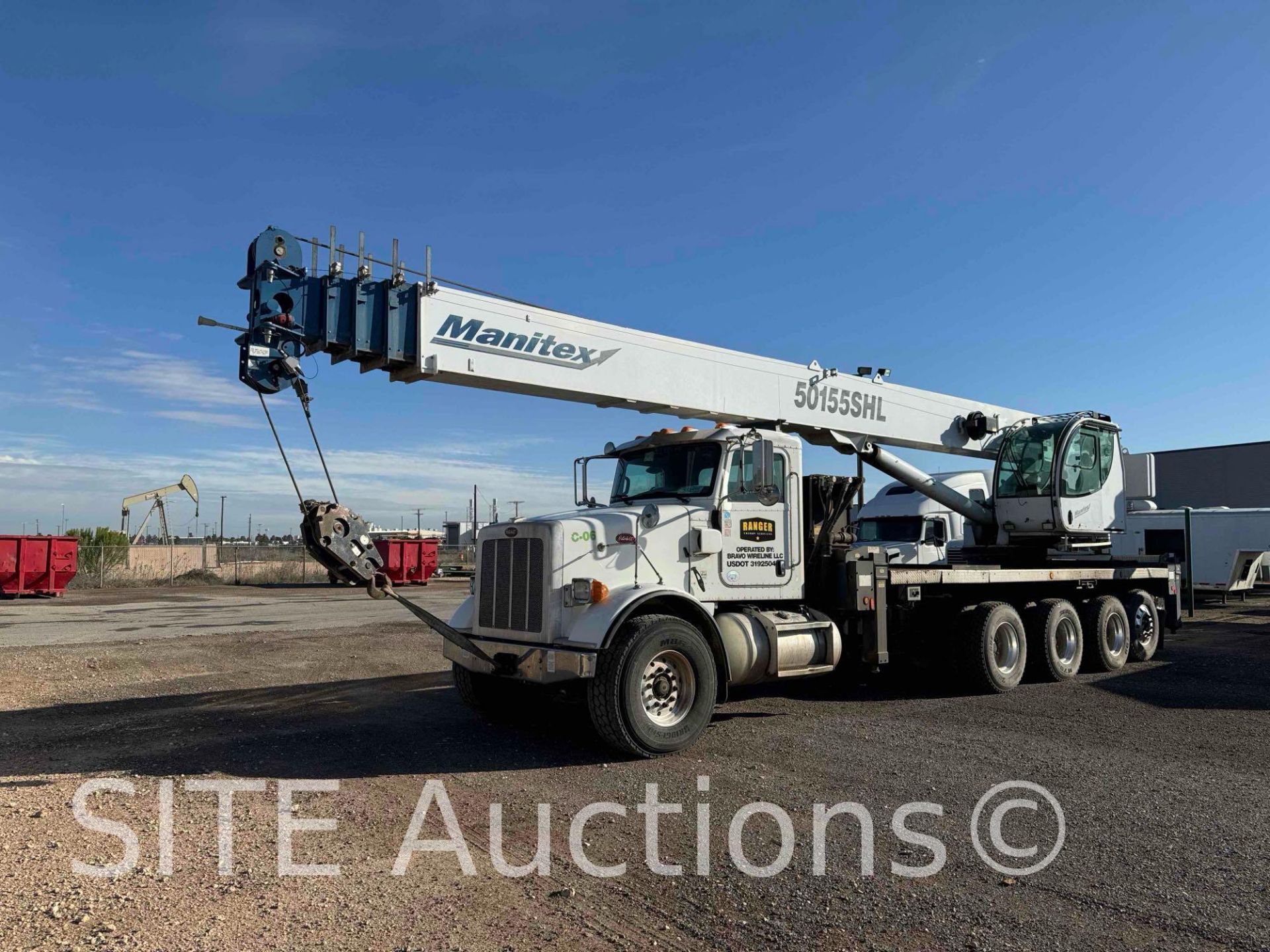 2014 Peterbilt 365 Quad/A Crane Truck w/ Manitex 50155SHL Crane