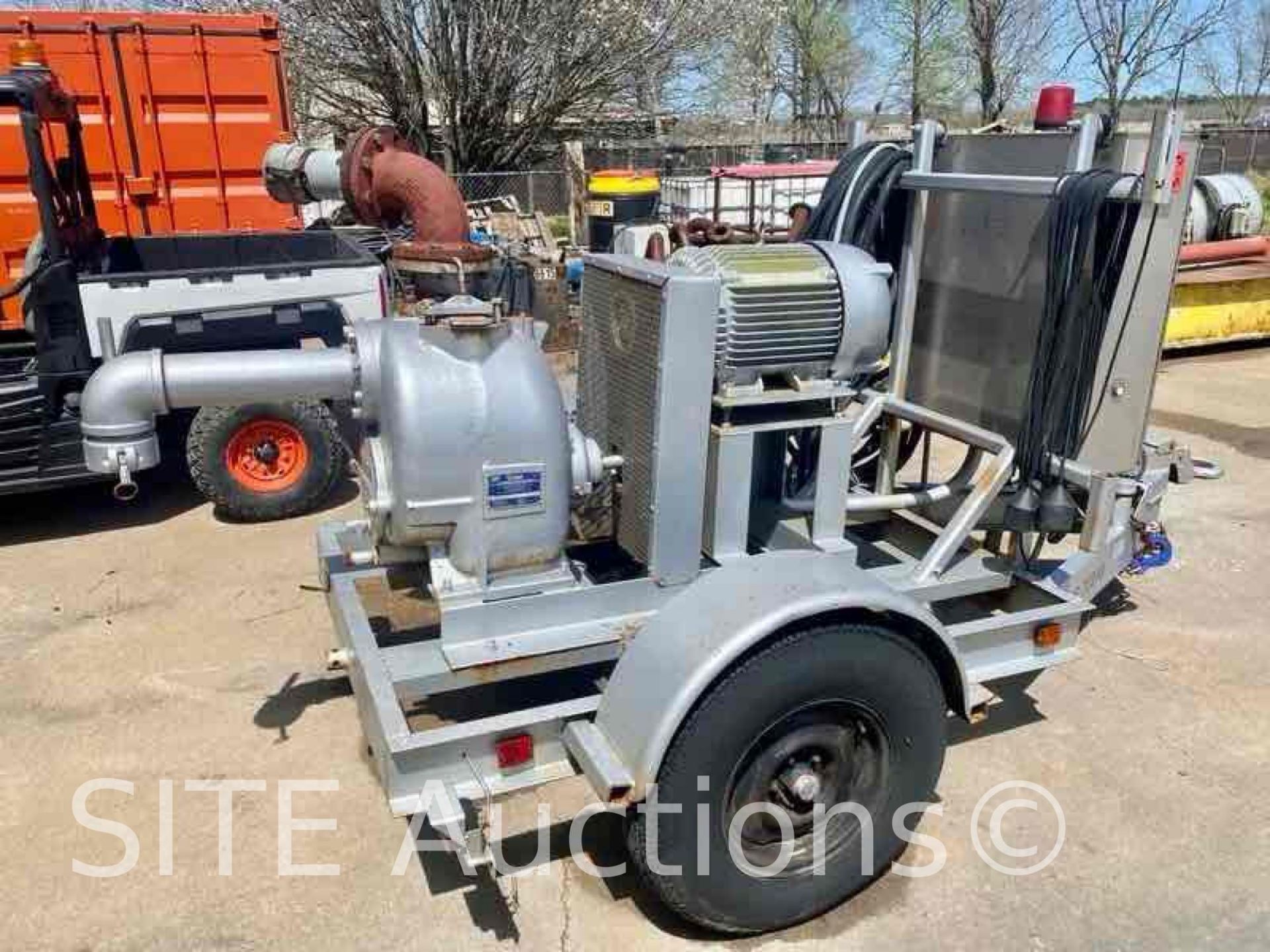 Gorman Rupp 4in. x 4in. Electric Self-Priming Pump Trailer - Image 2 of 8