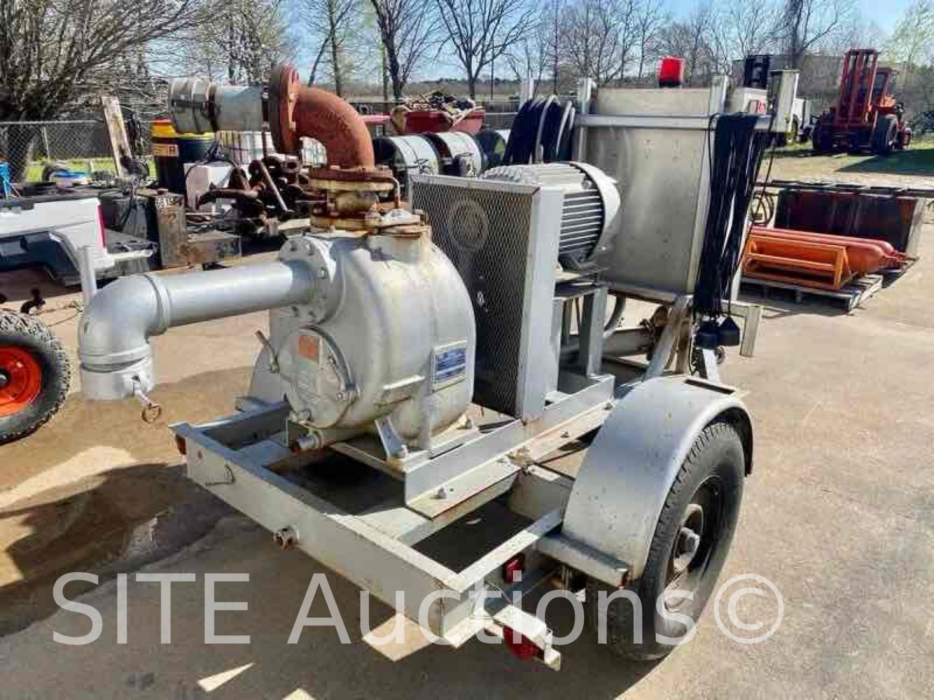 Gorman Rupp 4in. x 4in. Electric Self-Priming Pump Trailer - Image 4 of 8