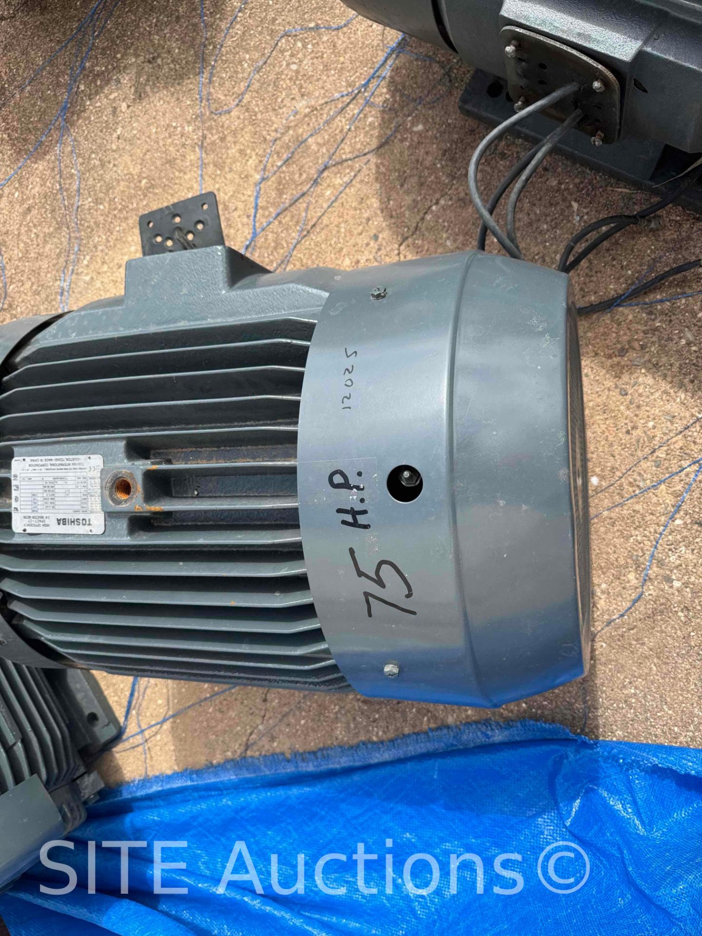 Toshiba 75HP Electric Motor - refurbished - Image 2 of 7