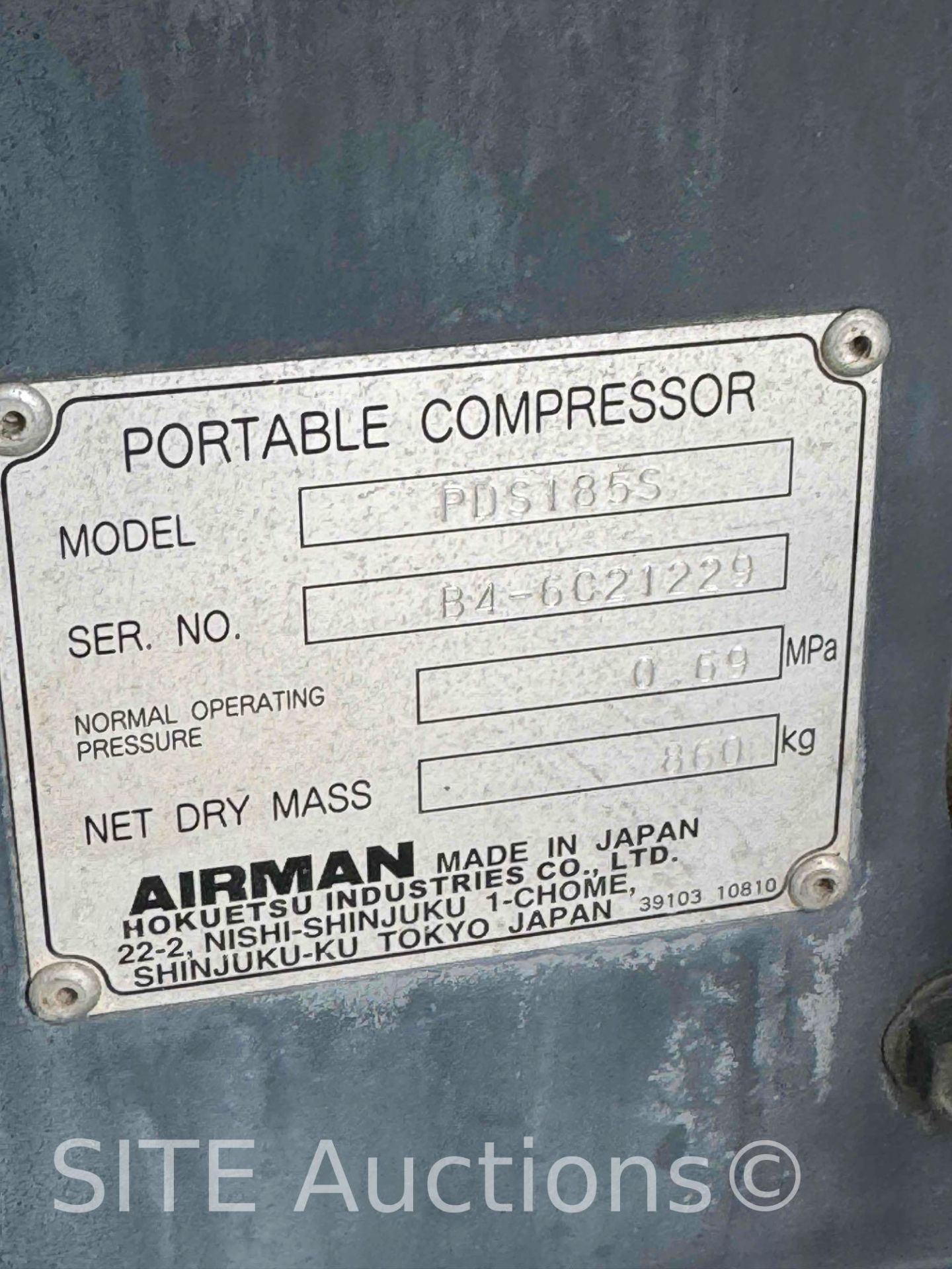 2012 Airman PDS185S Portable Air Compressor - Image 12 of 19