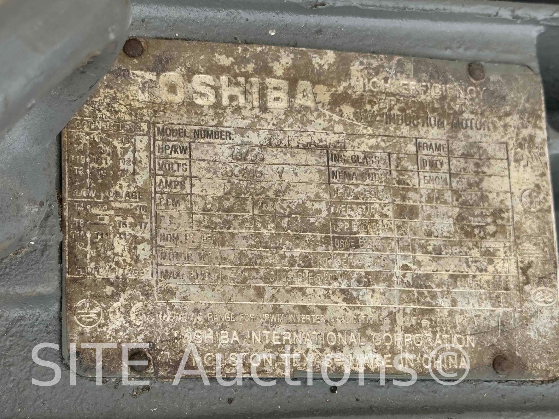 Toshiba 75HP Electric Motor - UNUSED - Image 5 of 6