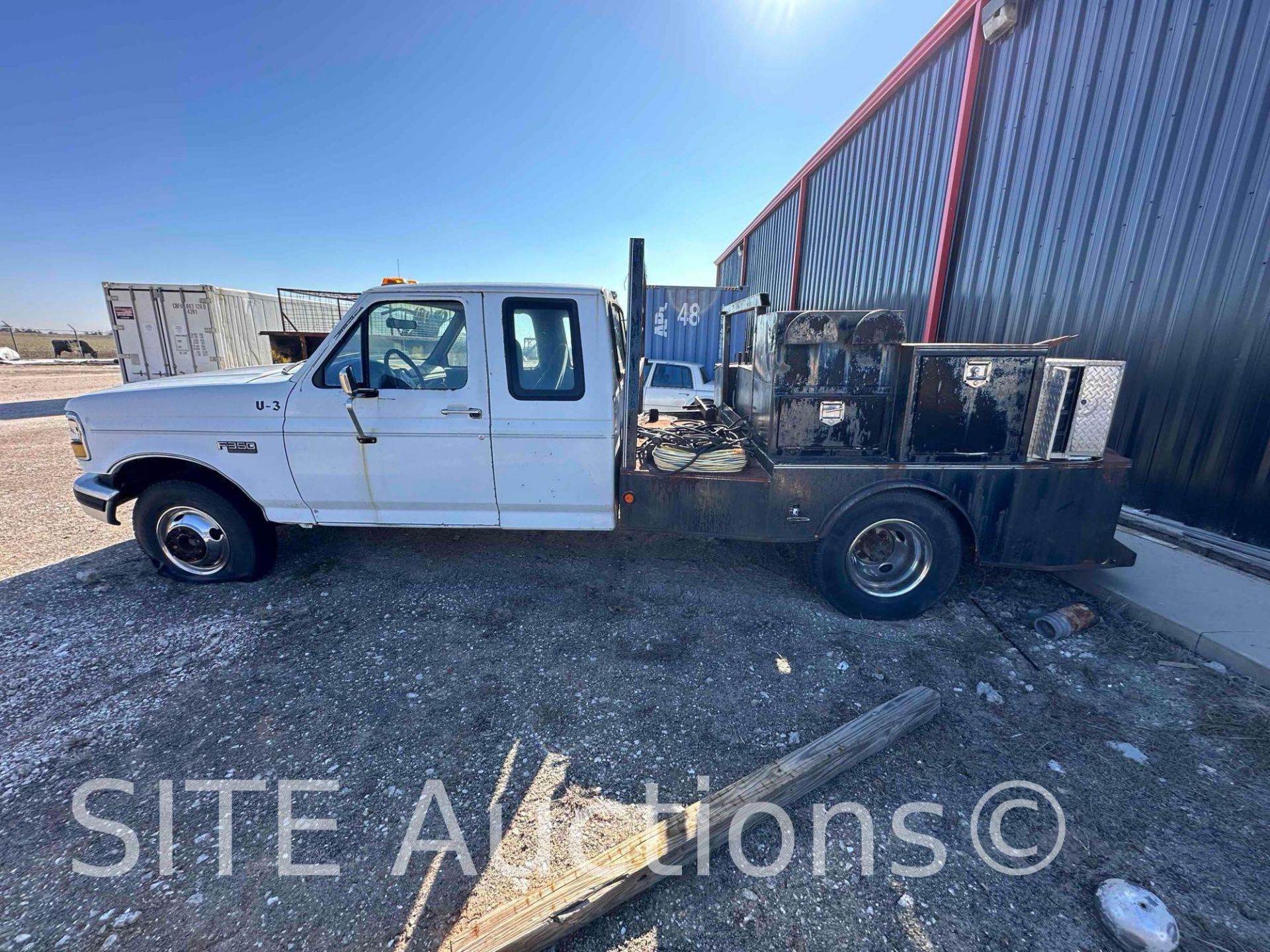 1993 Ford F350 SD Extended Cab Flatbed Truck - Image 8 of 22