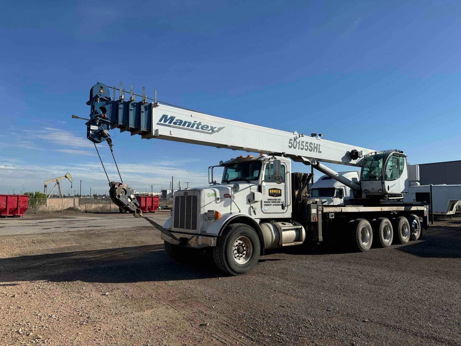 2014 Peterbilt 365 Quad/A Crane Truck w/ Manitex 50155SHL Crane