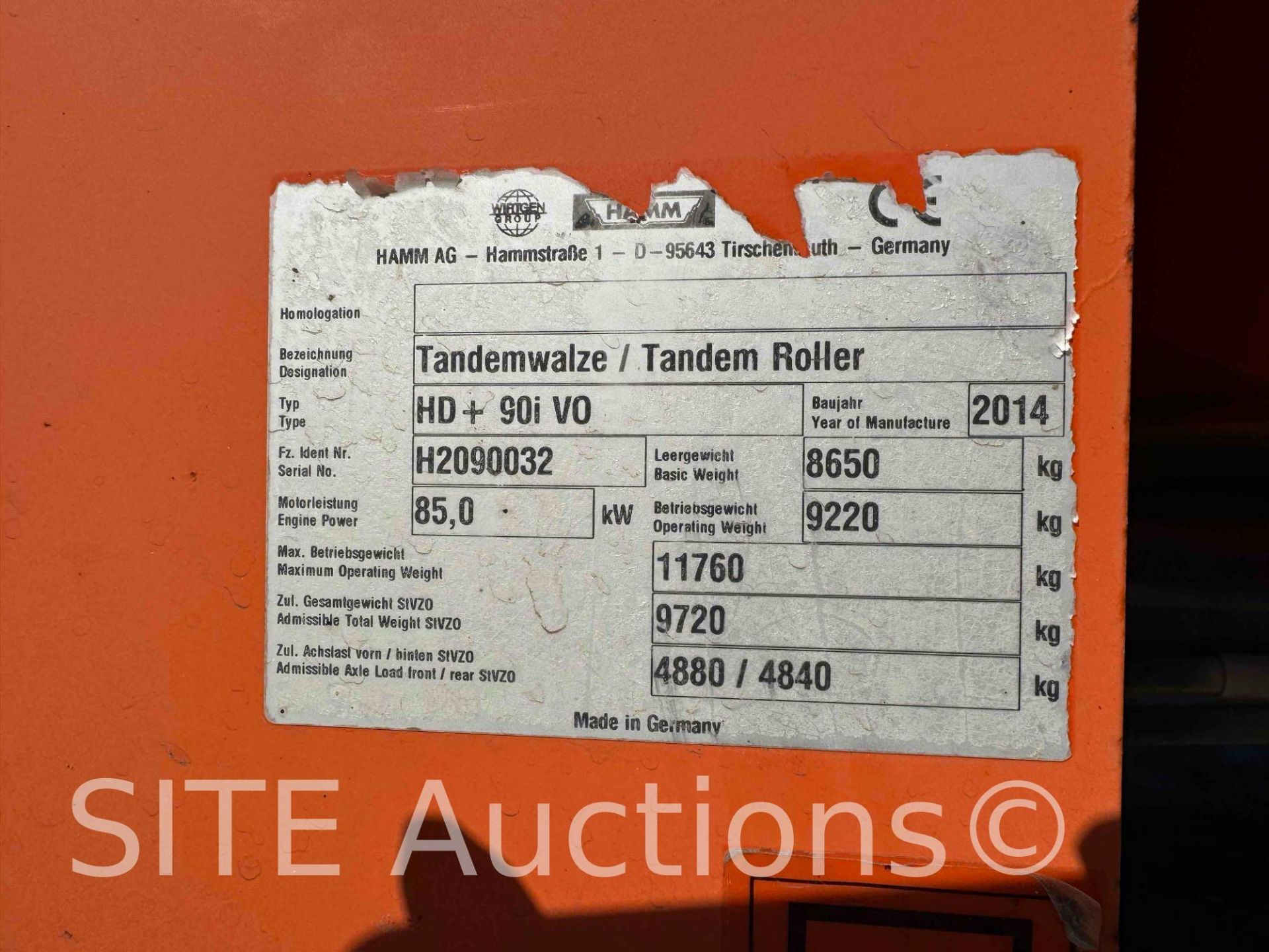 2014 Hamm HD+ 90i Double Drum Roller - Image 5 of 36