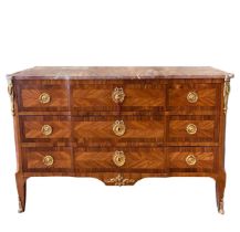 French, Louis XV, Mid-18th Century, An ormolu mounted kingwood and fruitwood commode (stamped 'P. Ro