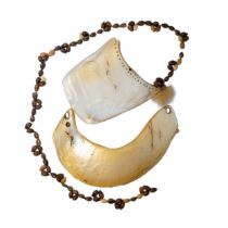 Two Mother of Pearl and Bead Necklaces