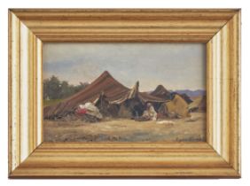 Eugène Alexis Girardet (1853 - 1907), An oasis encampment