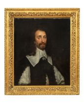 Circle of William Dobson (1611 - 1646), Portrait of an older gentleman in a black jacket with white