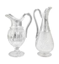 NO RESERVE: 20th Century, Two cut glass vessels