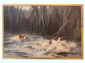 Robert Morleoy, A hunting scene, oil on canvas