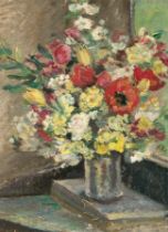 Attributed to Dame Ethel Walker (1861 - 1951), Flowers in a vase