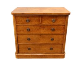 NO RESERVE: Victorian, A burr walnut chest of drawers