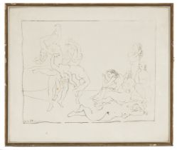 After Pablo Picasso (1881 - 1973), Study of dancing and resting female nudes