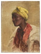 Attributed to Wilhelm Kuhnert (1865 - 1926), Portrait of a North African