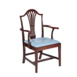 English, Antique, A set of 8 mahogany dining chairs
