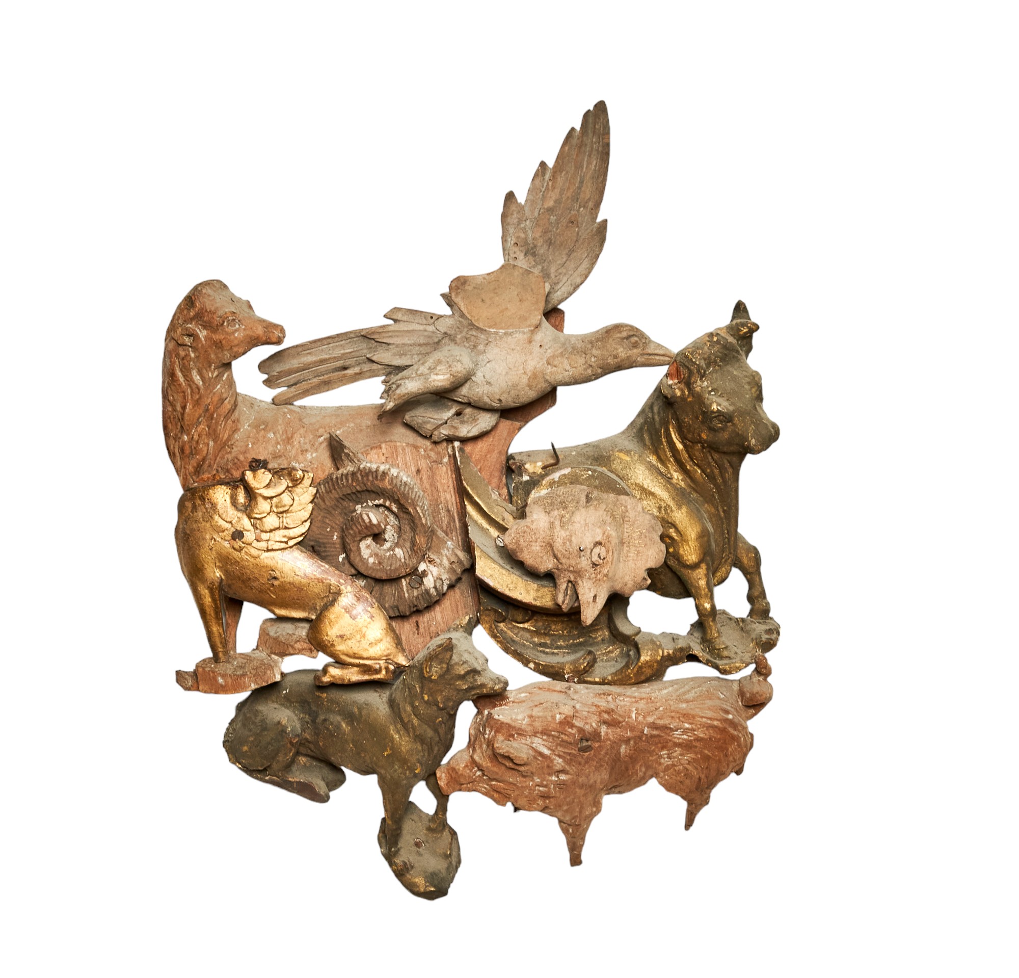 NO RESERVE: British, 19th Century and later, A whimsical assembly of carved animal elements