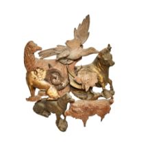 NO RESERVE: British, 19th Century and later, A whimsical assembly of carved animal elements