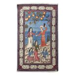 A fine quality Kashan rug, Wine, Women and song (2)