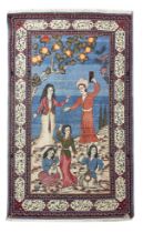 A fine quality Kashan rug, Wine, Women and song (2)