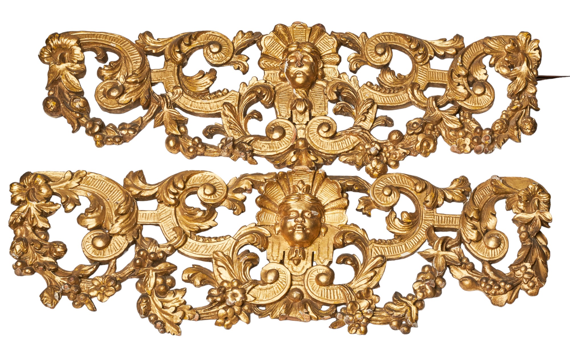 NO RESERVE: Continental, Late 19th/Early 20th Century, A pair of carved giltwood architectural eleme