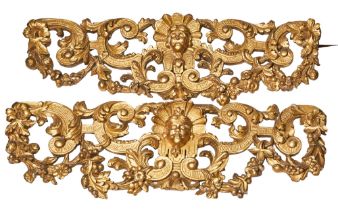 NO RESERVE: Continental, Late 19th/Early 20th Century, A pair of carved giltwood architectural eleme