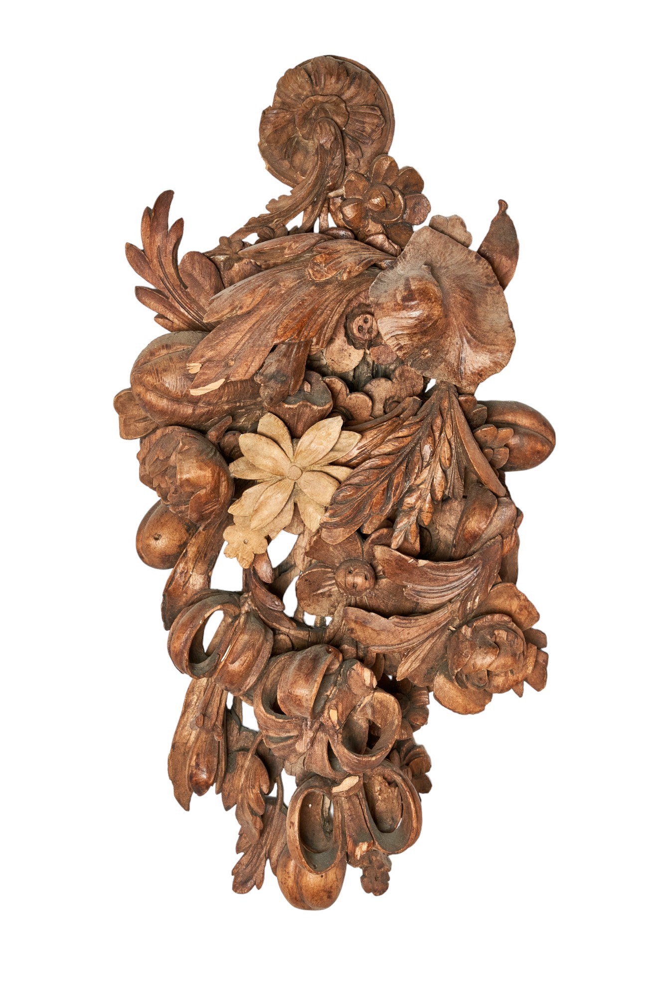 British, Manner of Grinling Gibbons, 17th Century, A group of three carved architectural elements - Image 2 of 3