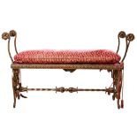 NO RESERVE: Contemporary, A cast iron bench