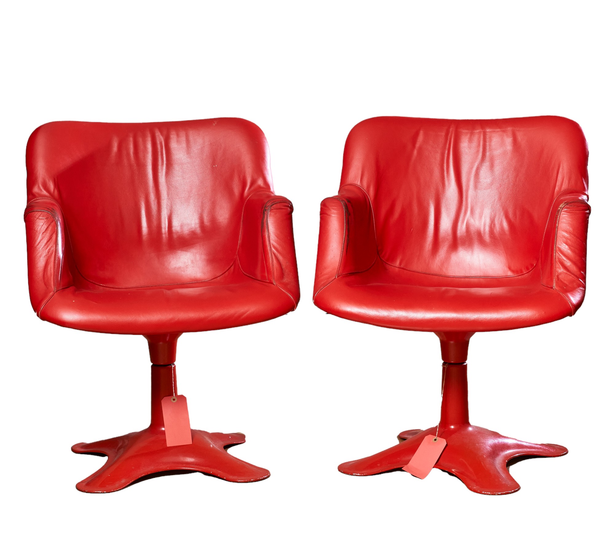Yrjo Kukkapurˆ (b. 1933), A pair of red 'junior' chairs